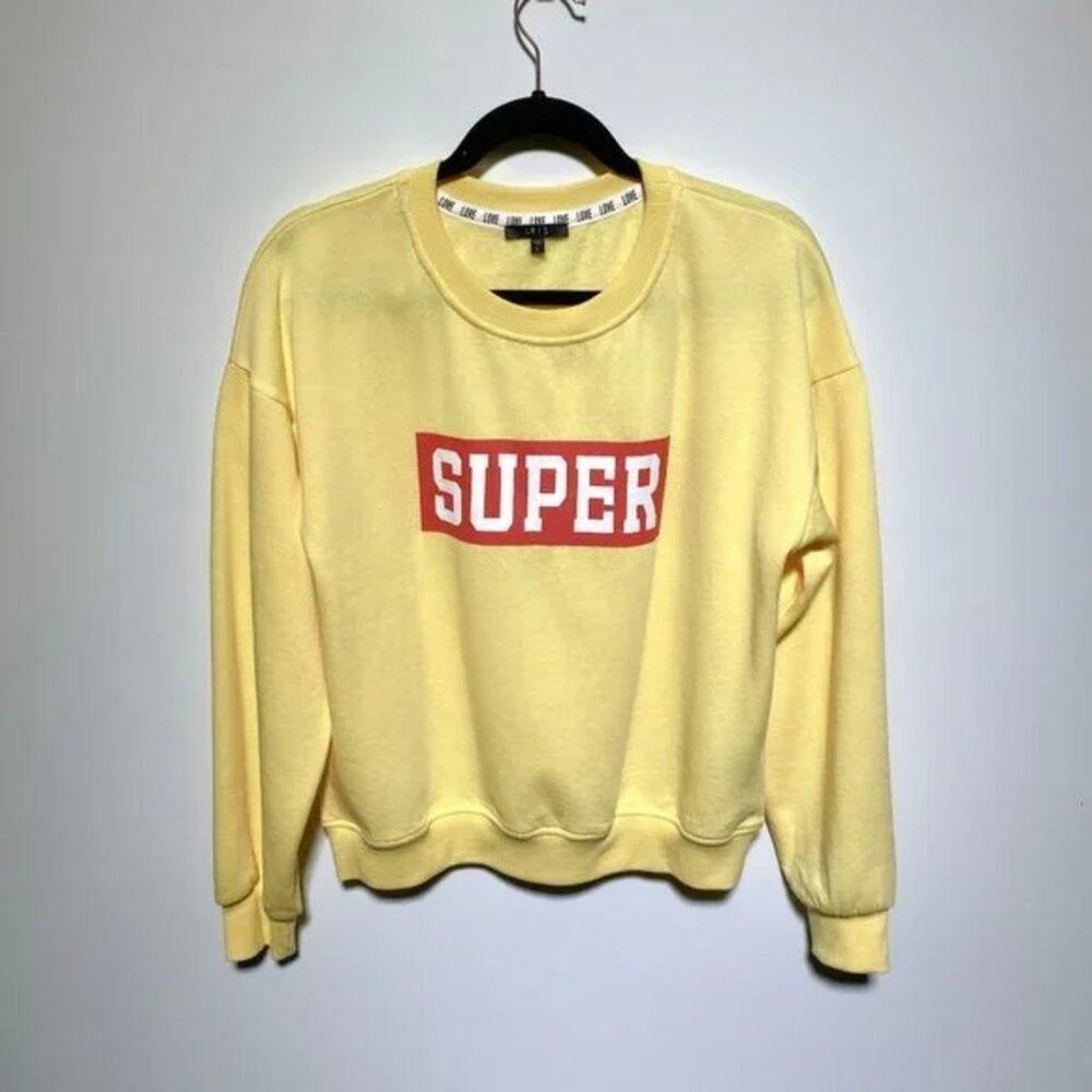 IRIS WOMENS SUPER FRONT DETAIL YELLOW‎ SWEATSHIRTS